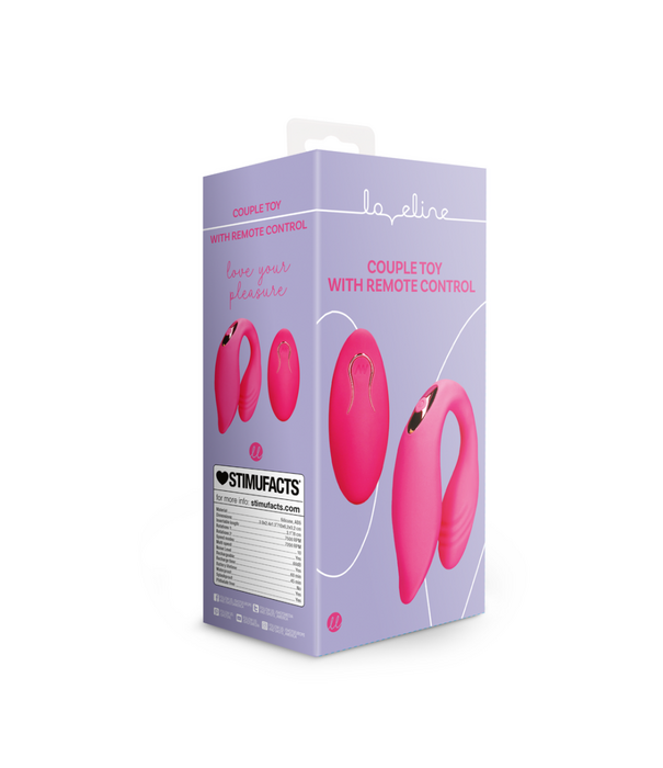 Loveline by Shots Koppel Speeltje met Afstandsbediening - Wilde Aardbei