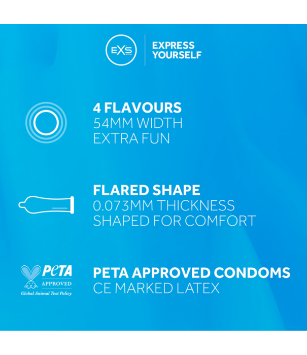 EXS EXS Gemengde Smaken - Condoms - 144 Stuks