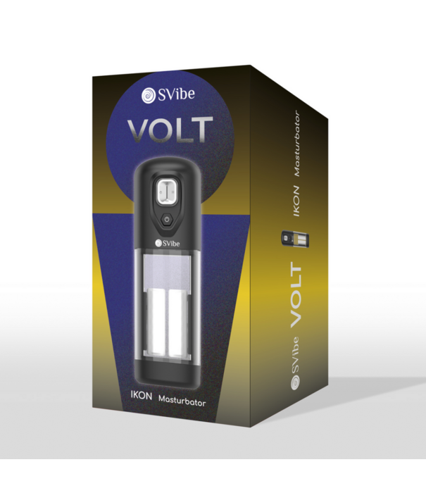 Ikon VOLT - Vibrerende Wrijvende Verwarmende Masturbator - Doorzichtig
