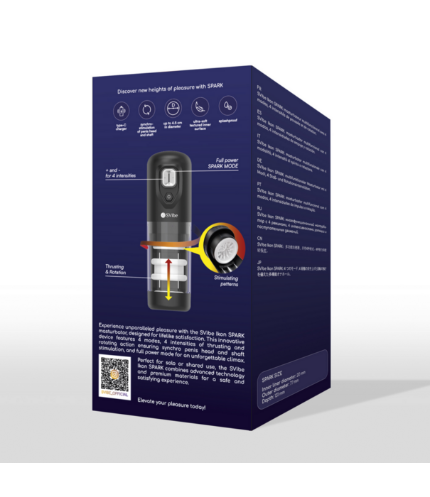 Ikon SPARK - Duwende en Draaien Masturbator - Transparant