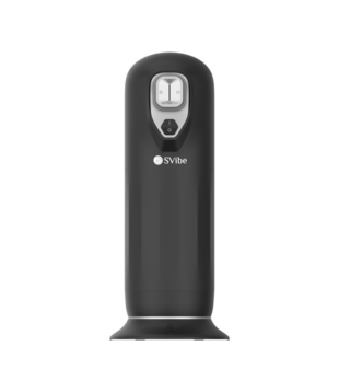 Ikon JET - Vibrerende Duwende Verwarmende Masturbator - Zwart