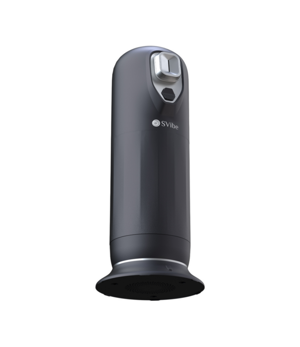 Ikon JET - Vibrerende Duwende Verwarmende Masturbator - Zwart