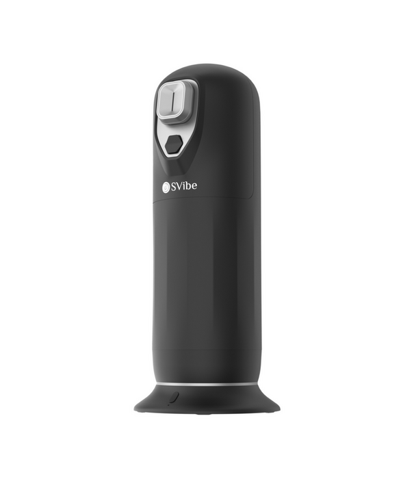 Ikon JET - Vibrerende Duwende Verwarmende Masturbator - Zwart