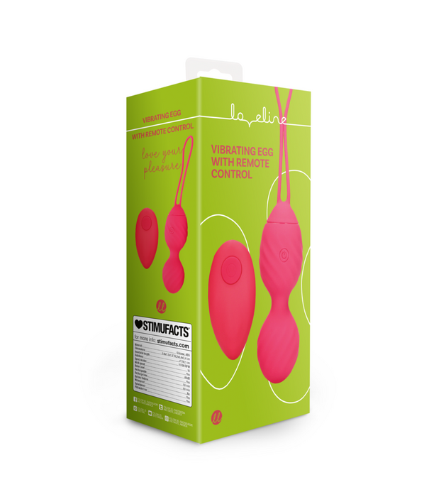 Loveline by Shots Vibrerend Ei met Afstandsbediening - Aardbei Rood