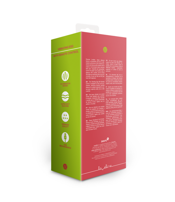 Loveline by Shots Vibrerend Ei met Afstandsbediening - Aardbei Rood