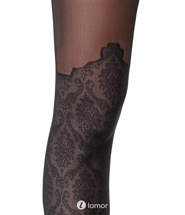 * COTTELLI  LEGWEAR Cottelli Ouvert Panty in Overknee Look met Fijne Kant en Open Kruis