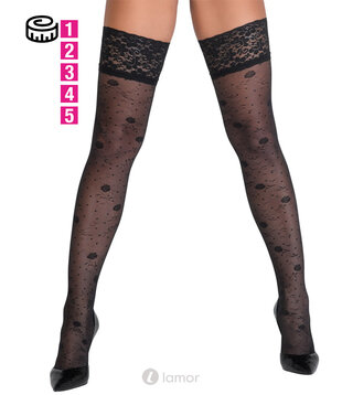 Halterloze kousen met rozenmotief, CC 2520710