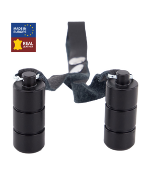 Leren Ballenrek Gewichten 2 x 100 gr - Zwart
