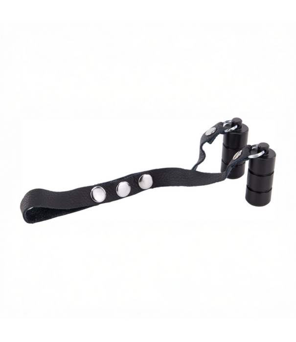 Red Leather Leren Ballenrek Gewichten 2 x 100 gr - Zwart