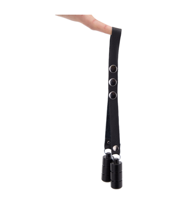 Red Leather Leren Ballenrek Gewichten 2 x 100 gr - Zwart