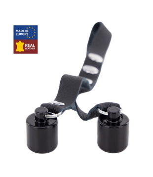 Leren Ballenrek Gewichten 2 x 50 gr - Zwart