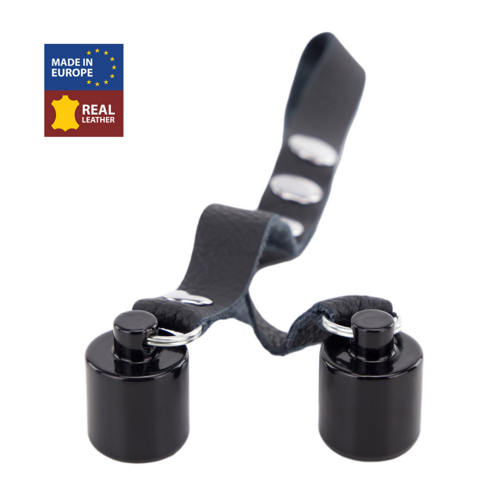 Red Leather Leren Ballenrek Gewichten 2 x 50 gr - Zwart afbeelding