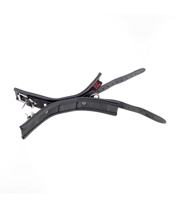 Red Leather Leren Dubbele Handboeien - Zwart