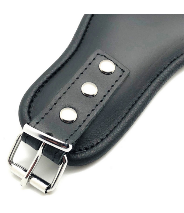 Red Leather Leren Halsband - Zwart