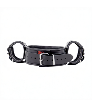 Leren Hals- en Handboeien - Zwart