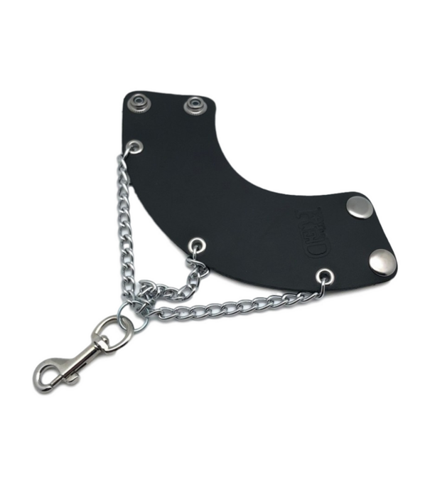 Red Leather Leren Parachute met Kettingen en Haak - Zwart