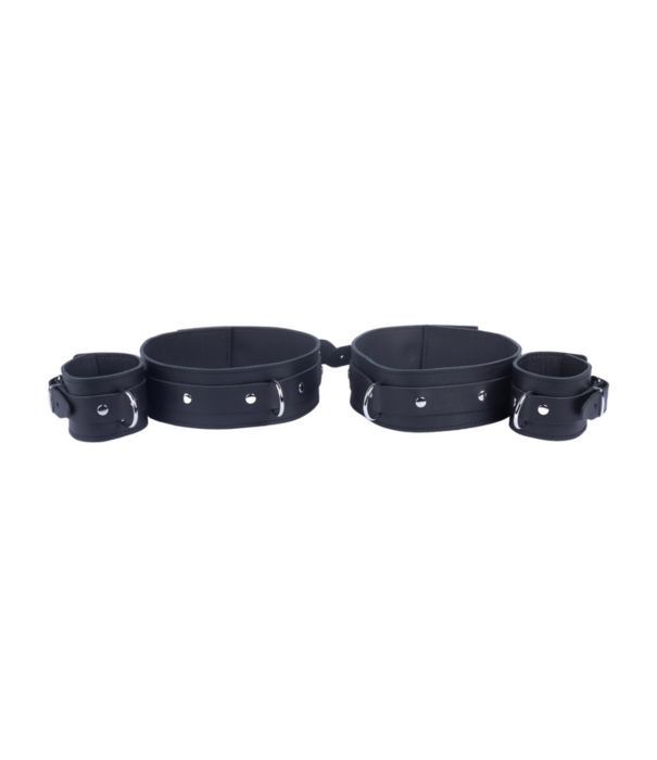 Red Leather Leren Bovenbeen Beperkingen - Zwart