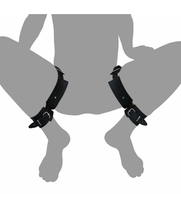 Red Leather Leren Bovenbeen Beperkingen - Zwart