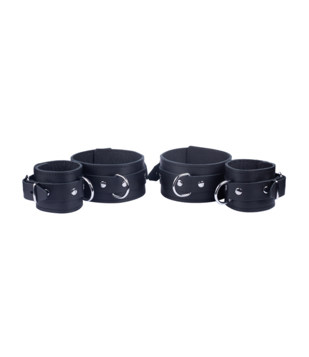 Red Leather Leren Arm- en Onderarmbeperkingen - Zwart