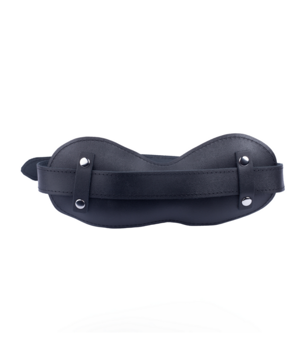 Red Leather Leren Gag - Zwart