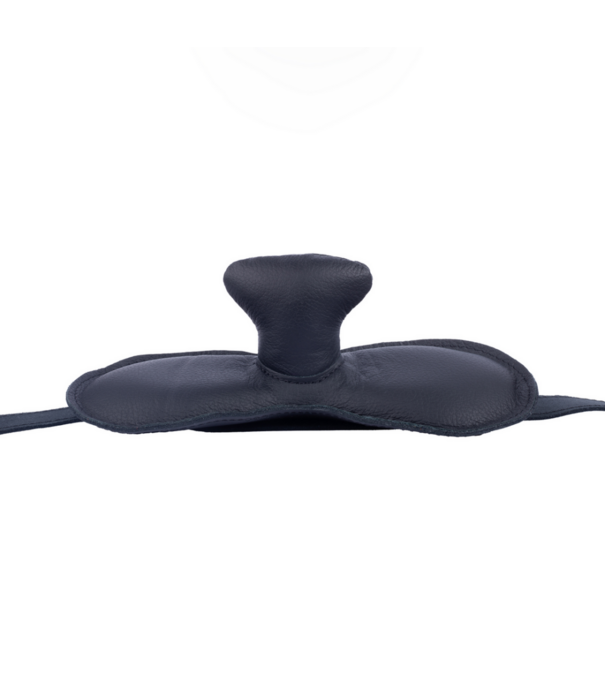 Red Leather Leren Gag - Zwart