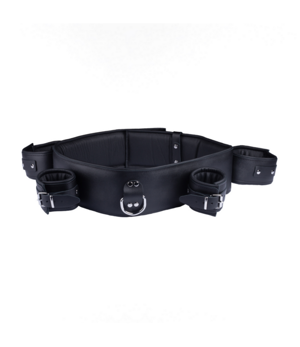 Red Leather Leren Arm, Pols en Borst Beperkingen - Zwart