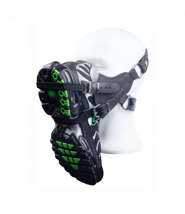 Red Leather Sniff My Sneaker - Leren Masker - Zwart