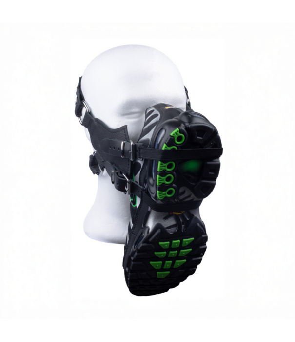 Red Leather Sniff My Sneaker - Leren Masker - Zwart