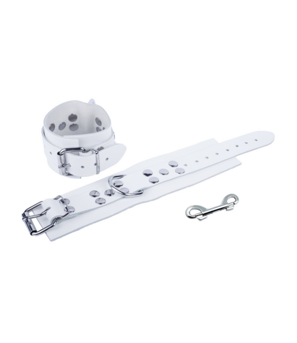 Red Leather Ultra Leather Handboeien - Wit