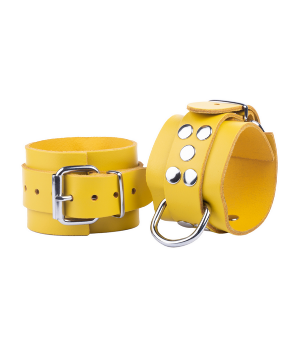 Red Leather Ultra Leather Handboeien - Geel