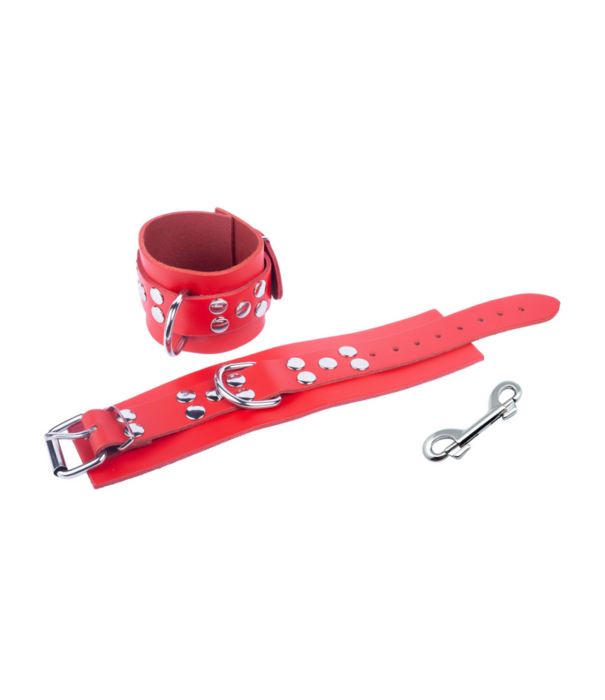 Red Leather Ultra Leather Handboeien - Rood
