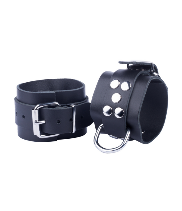 Red Leather Ultra Leather Handboeien - Zwart