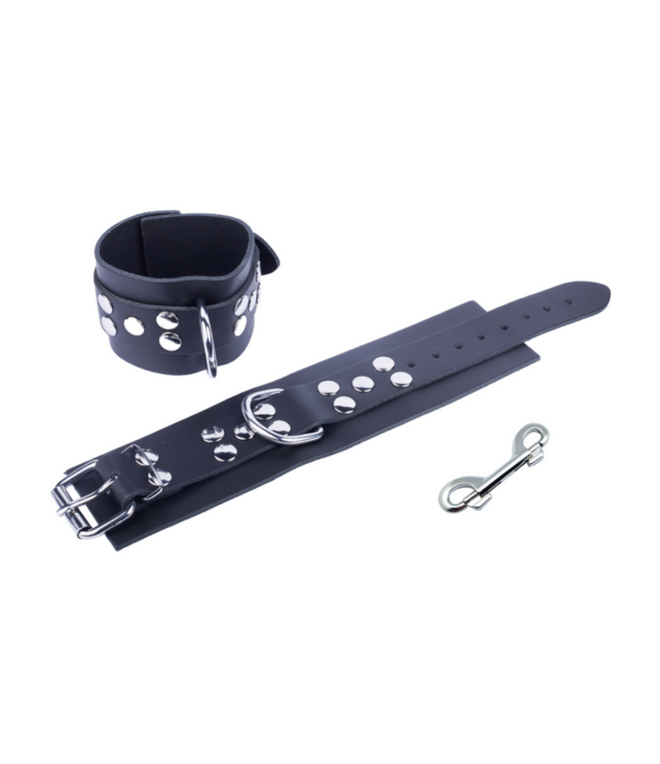 Red Leather Ultra Leather Handboeien - Zwart