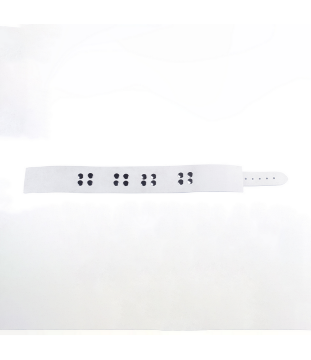 Red Leather Ultra Leather Ketting - Wit