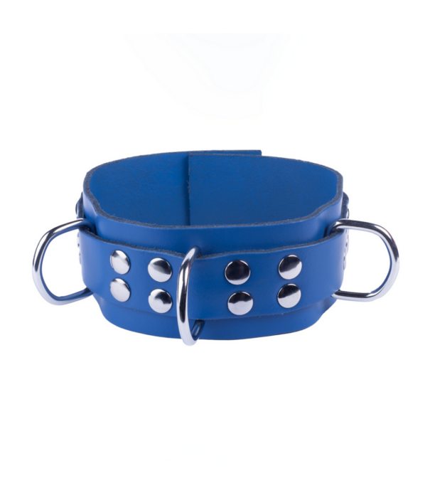 Red Leather Ultra Leather Halsketting - Blauw