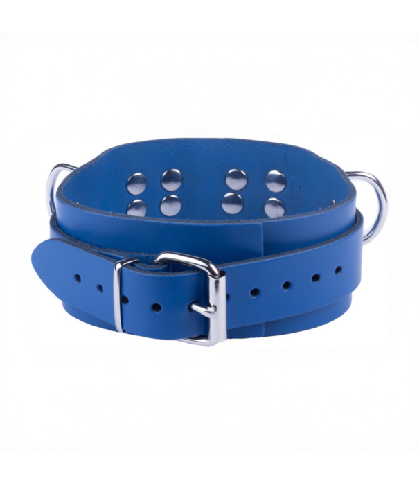 Red Leather Ultra Leather Halsketting - Blauw