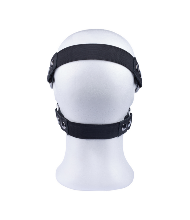 Red Leather Leren Masker met Rits - Zwart