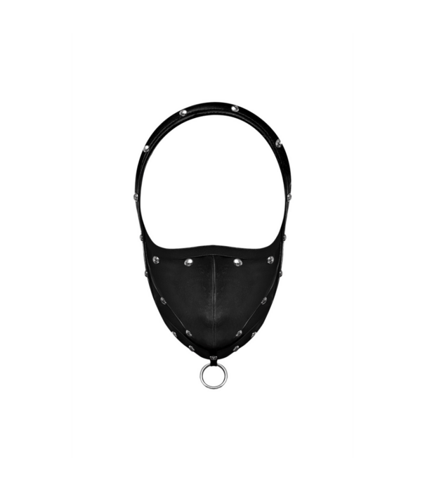 Male Power Triton - Masker met Verstelbare Nek en Voorring - Eén Maat - Zwart