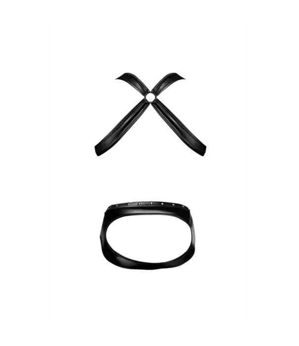 Male Power Uranus - Harness Style Open Back Jock Briefs met Suspender Straps - L/XL - Zwart