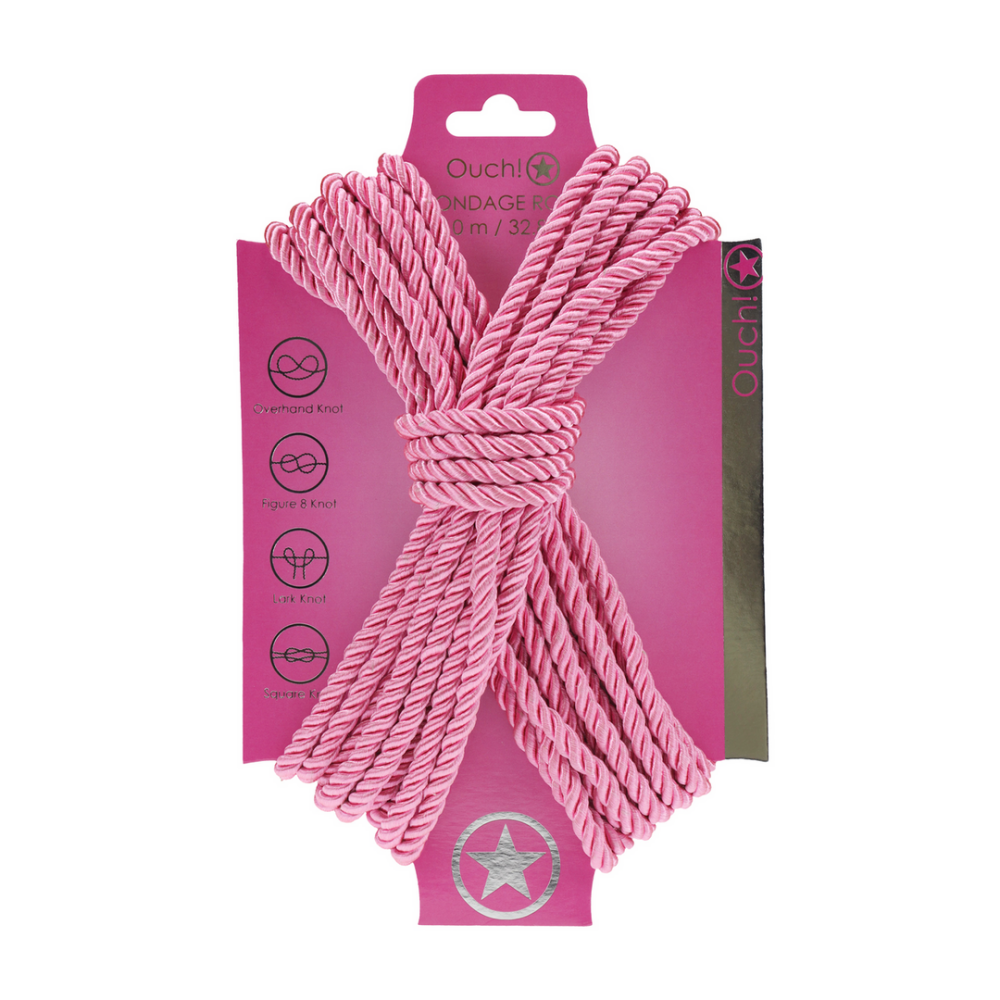 Ouch! by Shots Polyester Bondage Touw - 10 m / 32,8 ft - Roze afbeelding