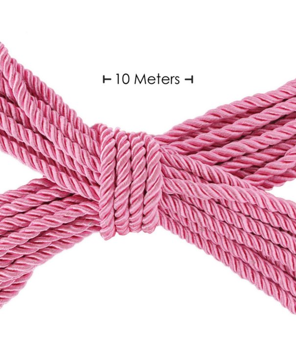 Ouch! by Shots Polyester Bondage Touw - 10 m / 32,8 ft - Roze