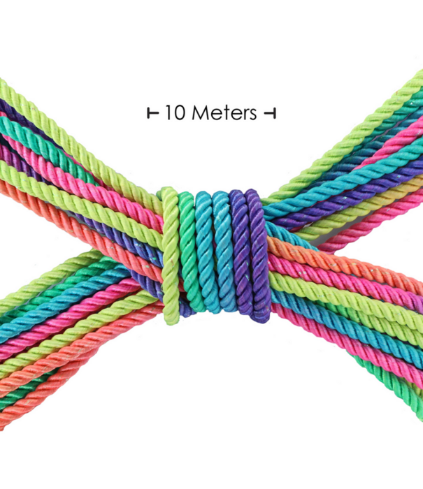 Ouch! by Shots Polyester Bondage Touw - 10 m - Multicolor Helder