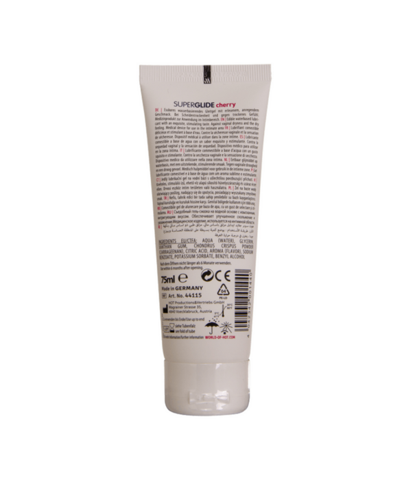 HOT Superglide Eetbaar Waterbasis Glijmiddel - 3 fl oz / 75 ml