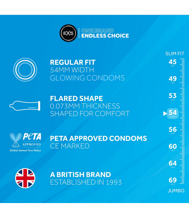 EXS EXS Glow - Condooms - 3 Stuks