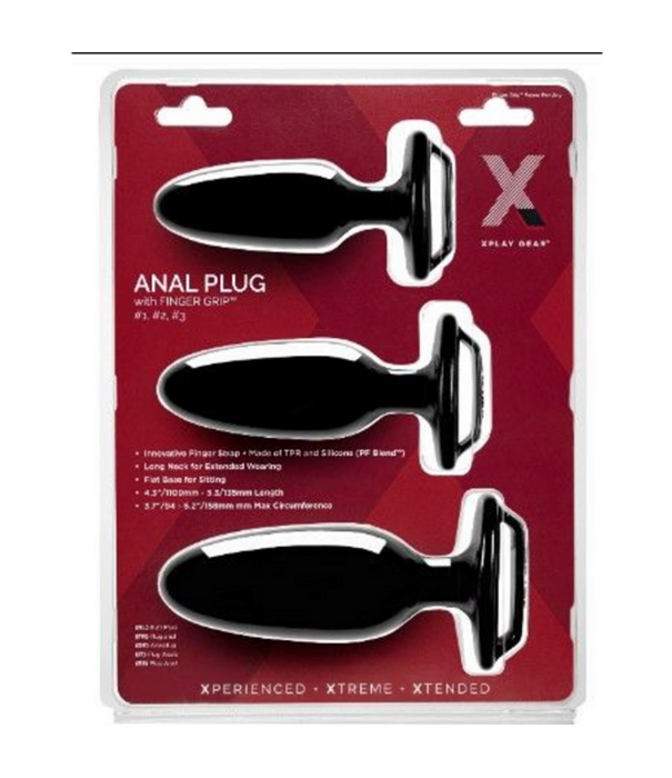 PerfectFitBrand Vinger Grip Plug Starter Kit - Butt Plug Kit met Vinger Grip