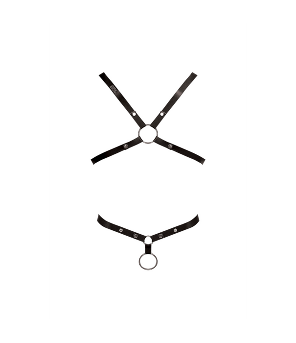 Male Power Rip Off Harness Set - One Size - Zwart