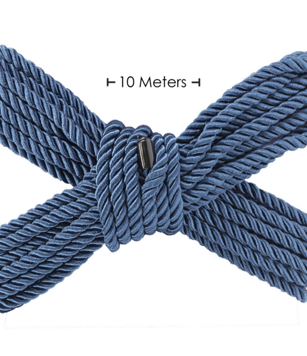 Ouch! by Shots Polyester Bondage Touw - 10 m - Marineblauw