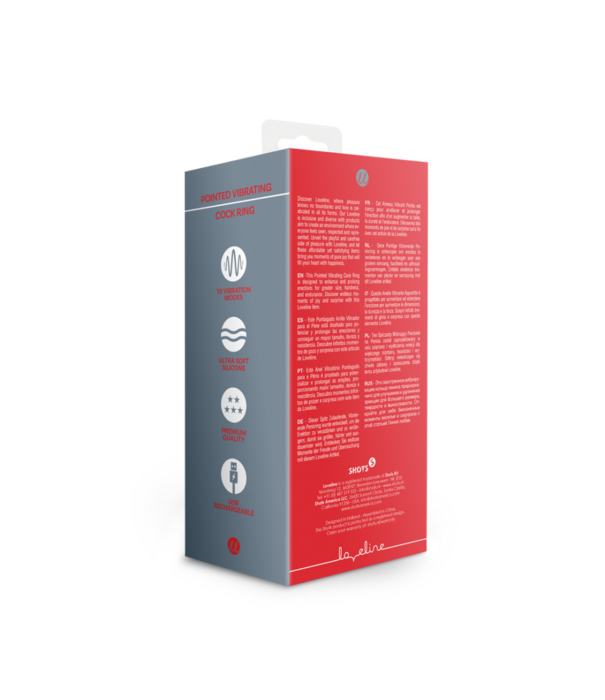 Loveline by Shots Geïndividualiseerde Vibrerende Penisring - Zwart Licoor