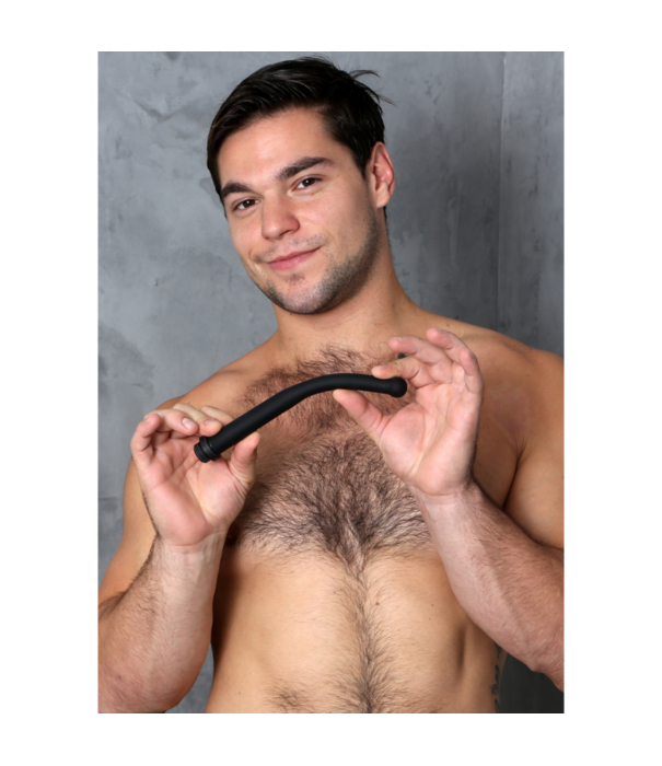 PerfectFitBrand Ergoflo - Silicone Flex Tip voor Anale Douche - 8 / 20 cm - Zwart