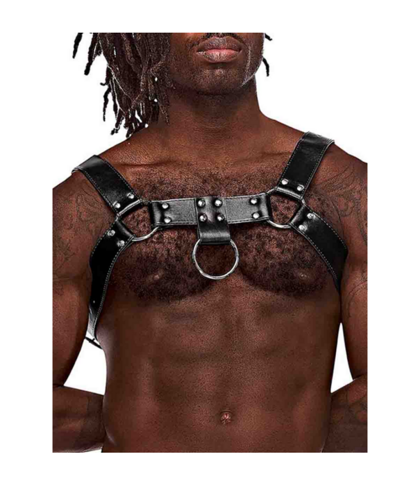 Male Power Ram - Imitatie Leer Harnas - One Size - Zwart